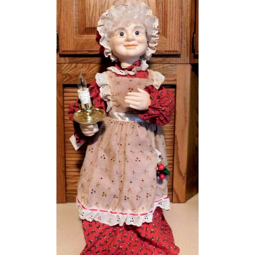 Vintage Telco Motion-ettes Of Christmas- Mrs. Claus Animated Display Figure